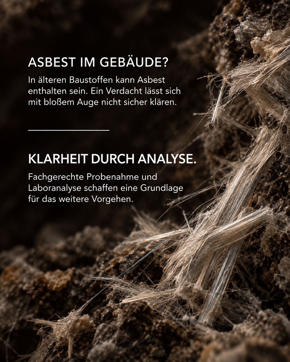 Asbest im Gebäude? Klarheit durch Analyse.